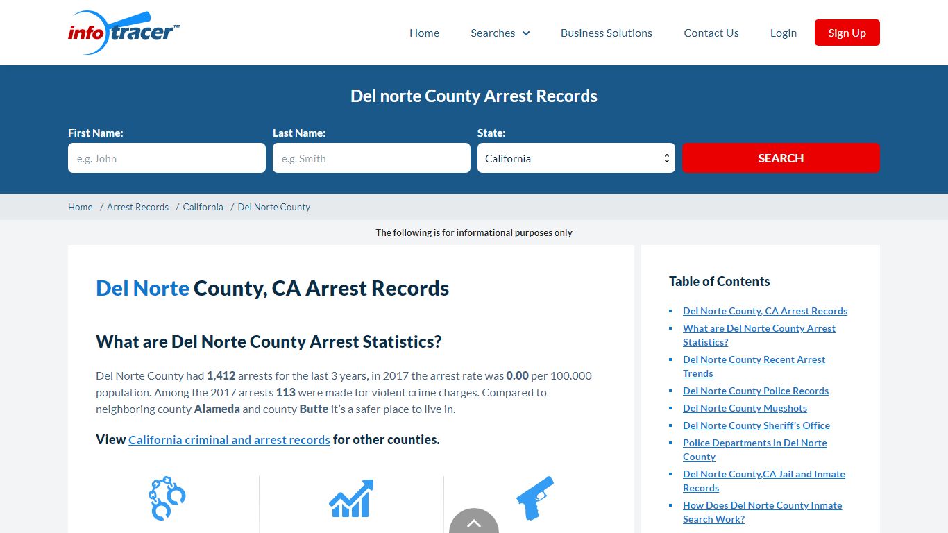 Del Norte County, CA Arrest Records - Infotracer.com